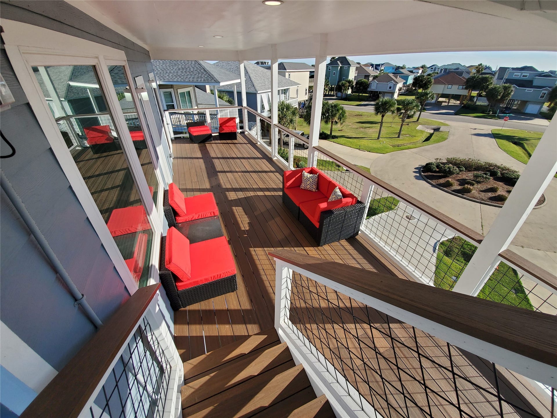 3903 Pirates Beach Blvd Court, Galveston, TX 77554 2nd deck view descending down from the observation deck.