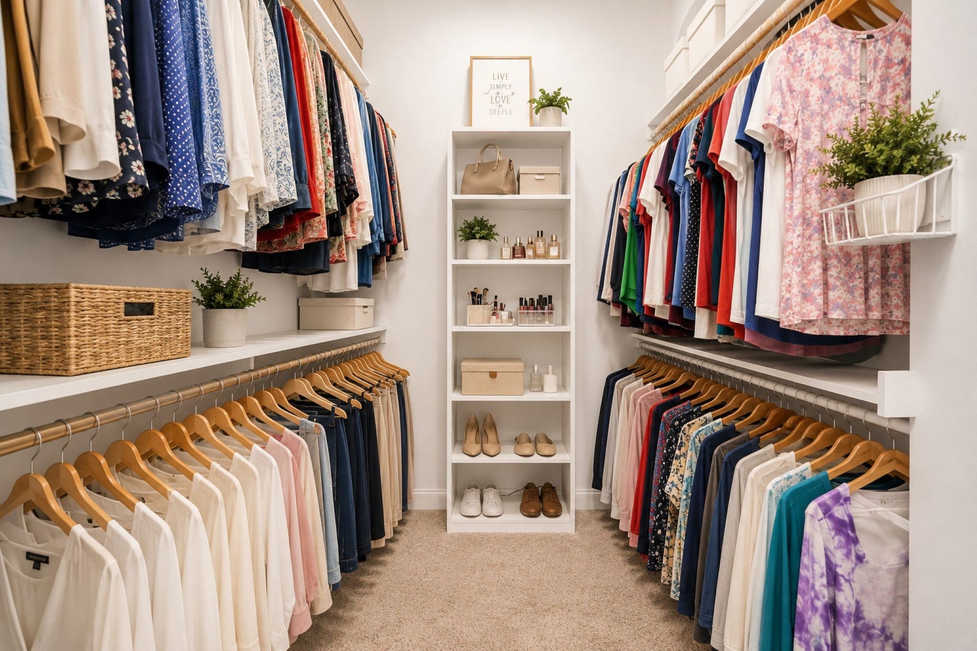 21123 Dover Park Lane, Katy, TX 77450 VIRTUALLY STAGED!
This walk-in closet features ample hanging space, built-in shelving for shoes and accessories, and a neatly organized layout with bright lighting, perfect for easy access and storage.