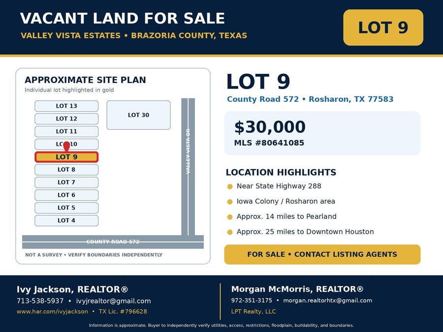 Property photo for Lot 9 County Rd 572, Rosharon, TX