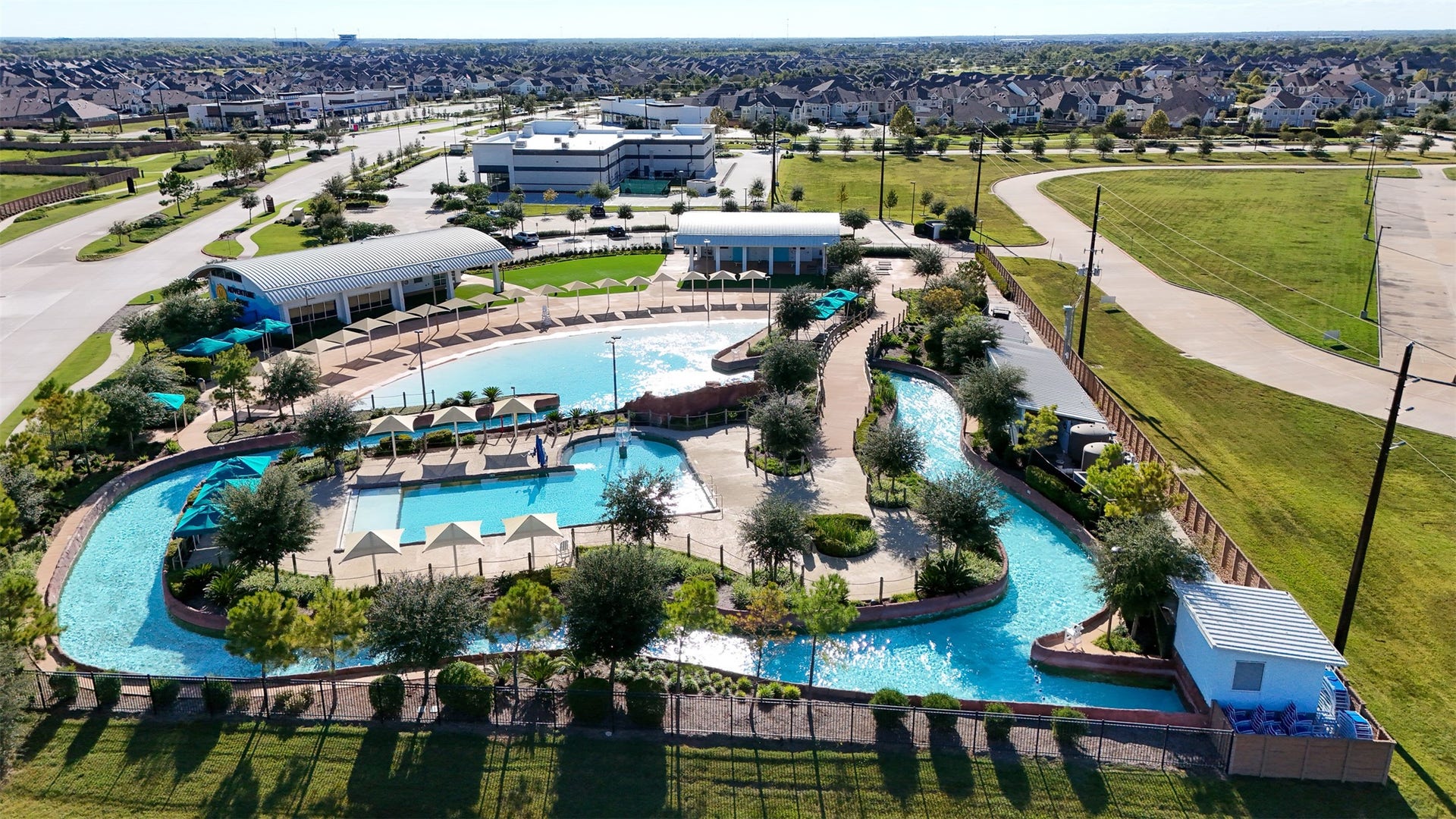 3707 Amoroso Drive, Iowa Colony, TX 77583 A bird's eye view of Adventure Cove
