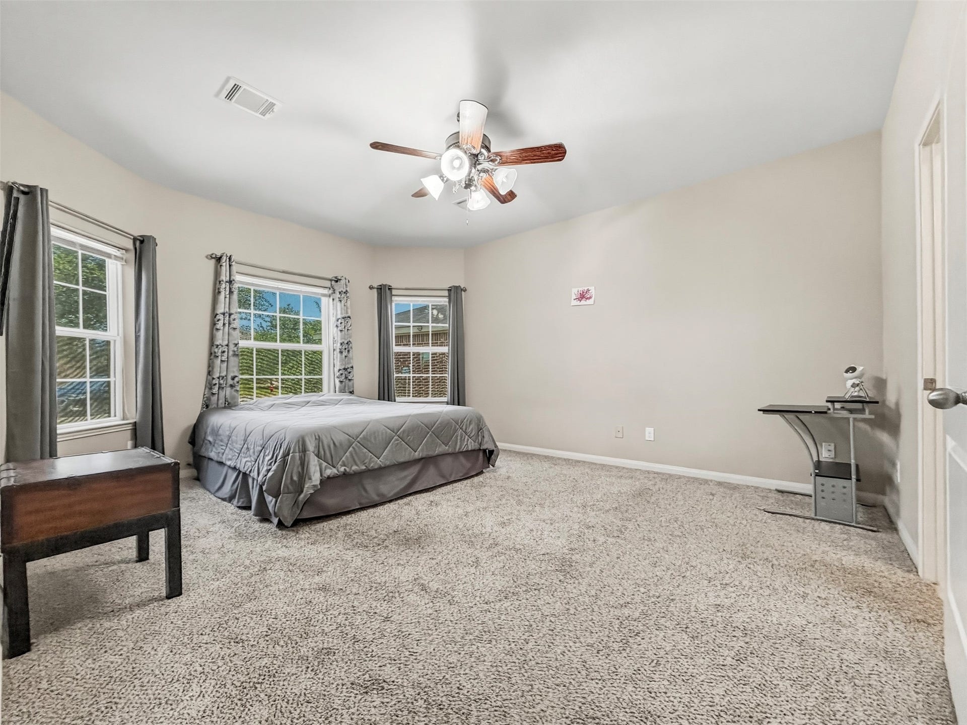419 Turquoise Trade Drive, La Marque, TX 77568 The spacious Primary Bedroom is situated on the first floor away from the other 3 bedrooms located upstairs.