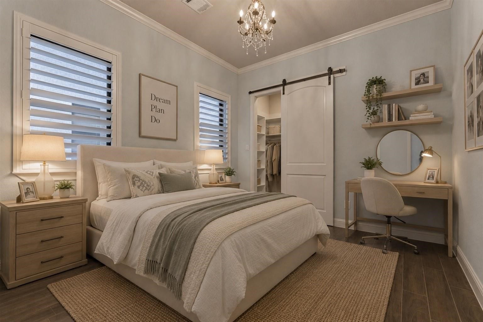 11618 Renaissance Drive, Montgomery, TX 77356 Second guest bedroom on the first floor-digitally staged.