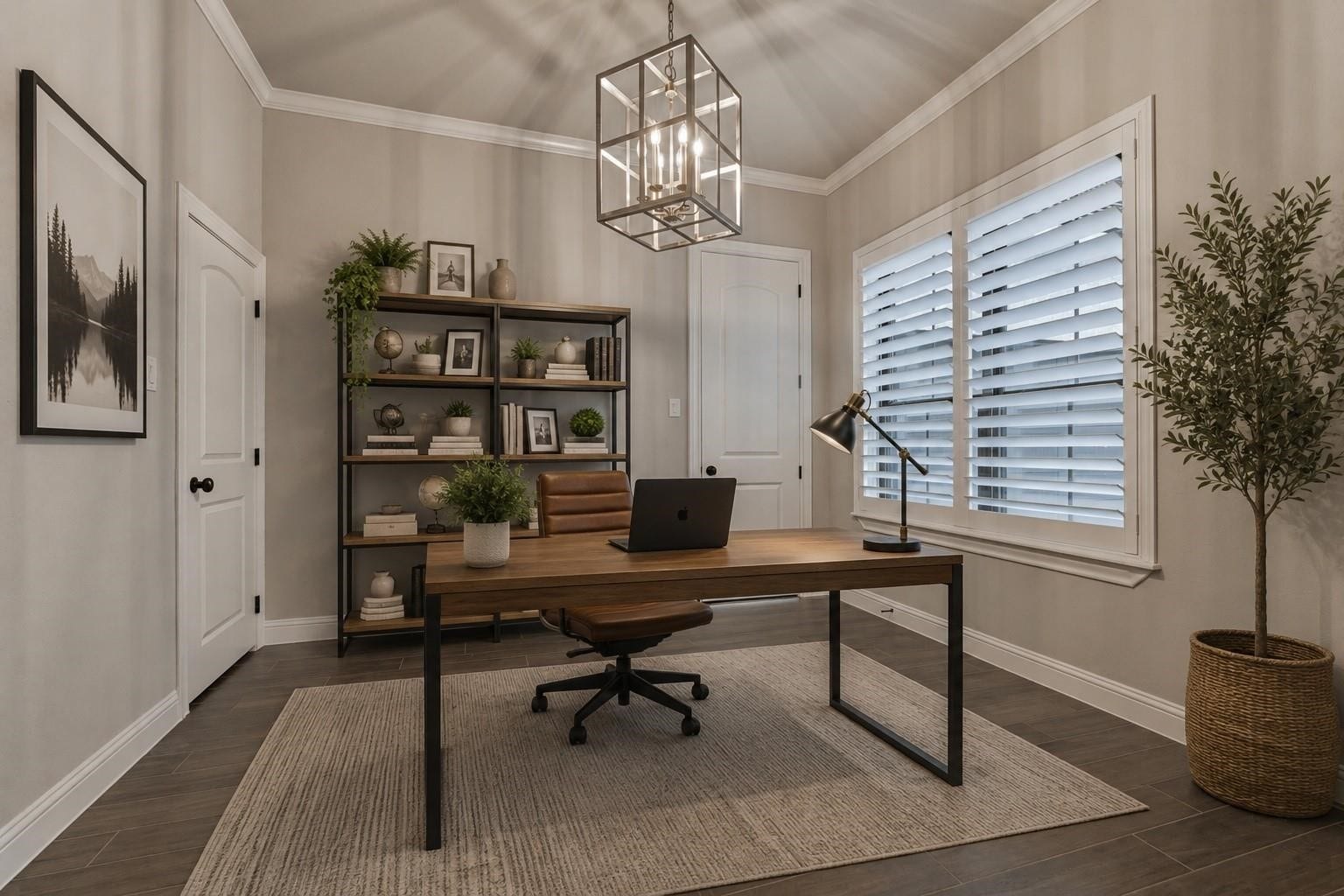 11618 Renaissance Drive, Montgomery, TX 77356 Office area with window overlooking the front yard-digitally staged.
