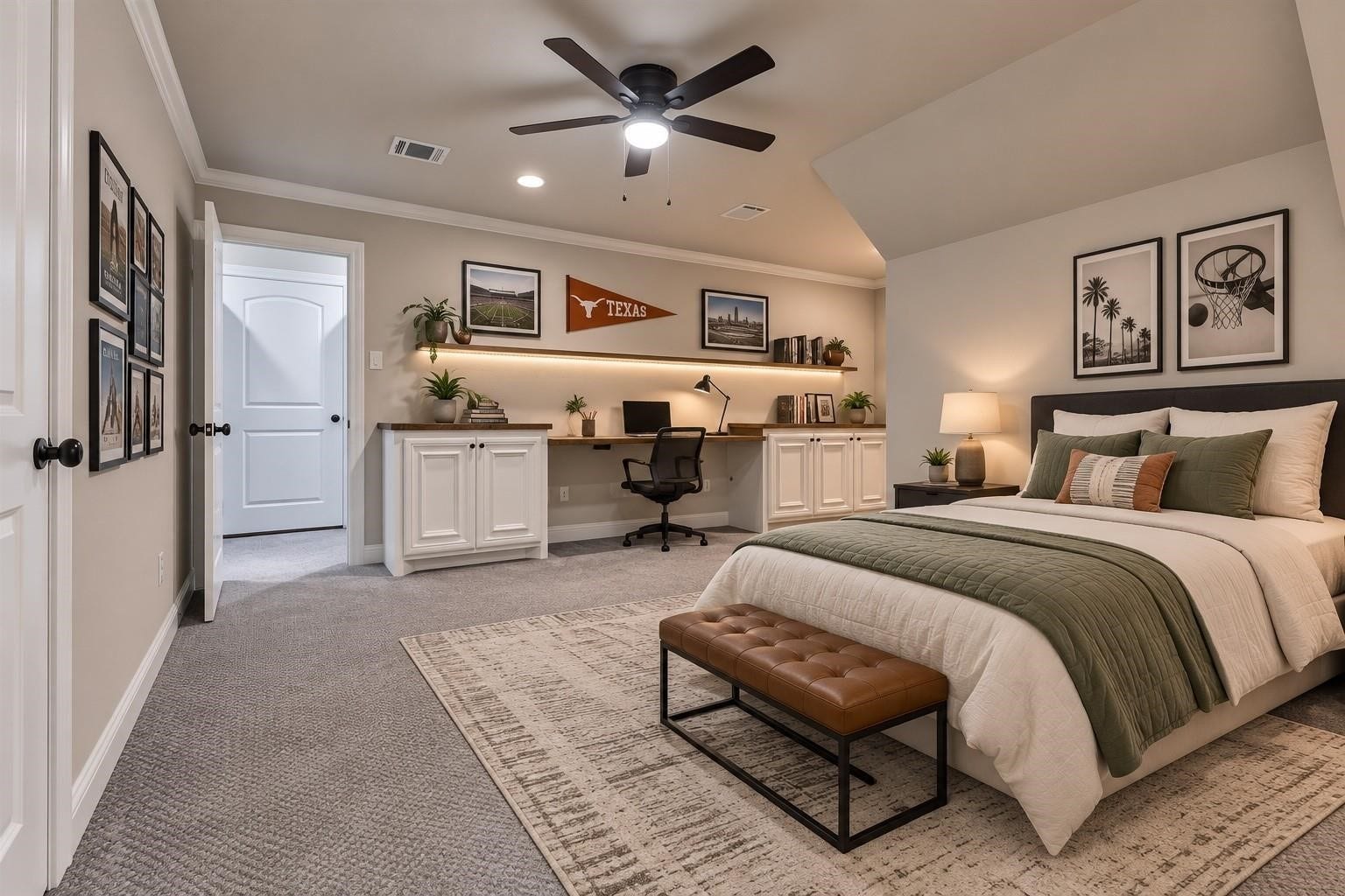 11618 Renaissance Drive, Montgomery, TX 77356 Second floor bedroom with large closet. Digitally staged.