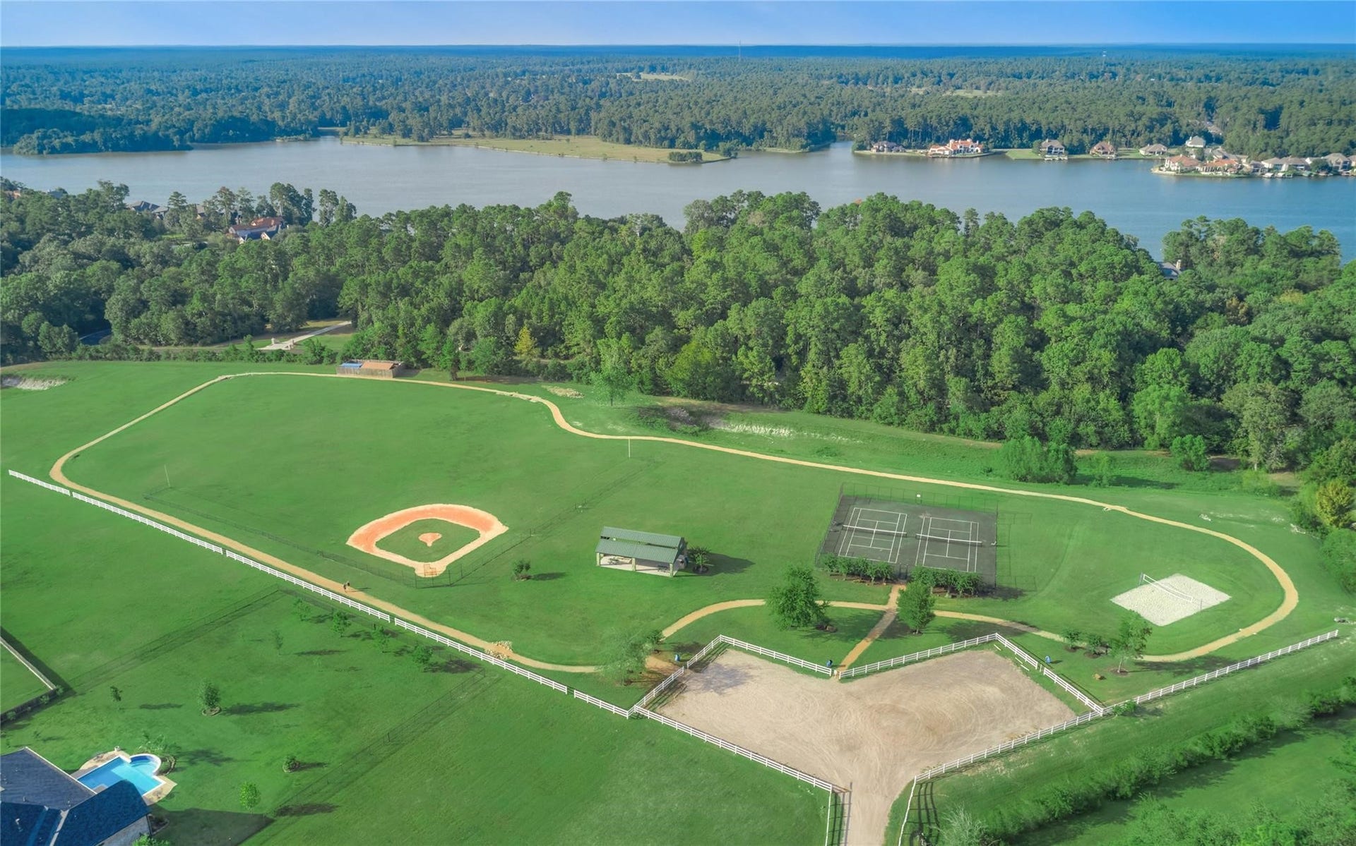 11618 Renaissance Drive, Montgomery, TX 77356 Baseball field, tennis court and walking path for residents.