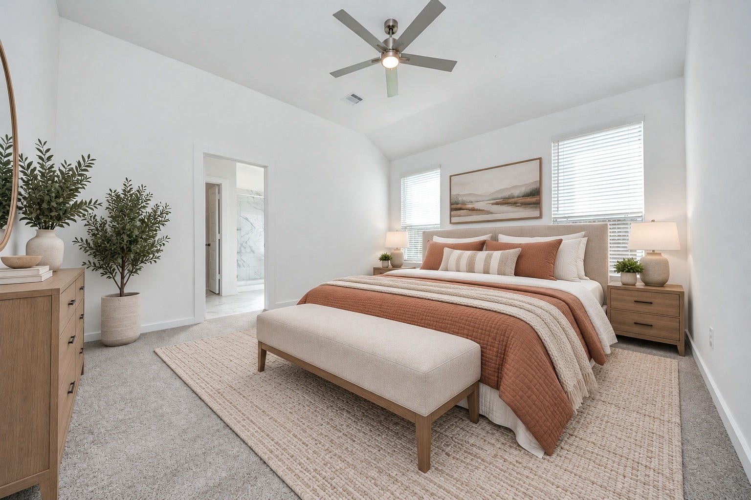 16006 Sycamore Maple Lane, Cypress, TX 77429 Virtually Staged - Primary Bedroom. Sample photo of completed home with similar floor plan. Actual colors and selections may vary.