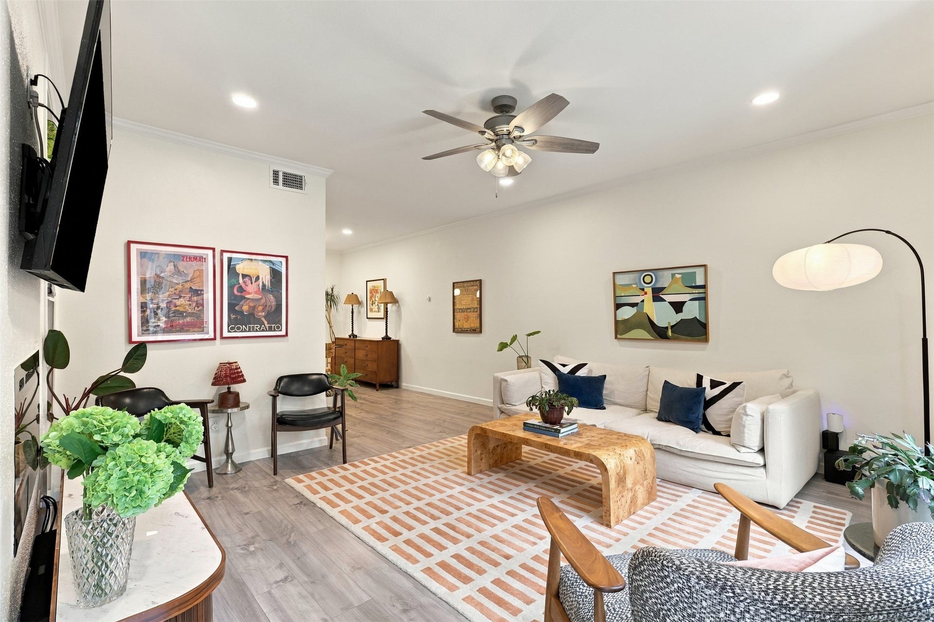 1201 Mcduffie Street, #212, Houston, TX 77019 The spacious living room invites you to settle in, with an open flow that makes everyday living feel easy.
