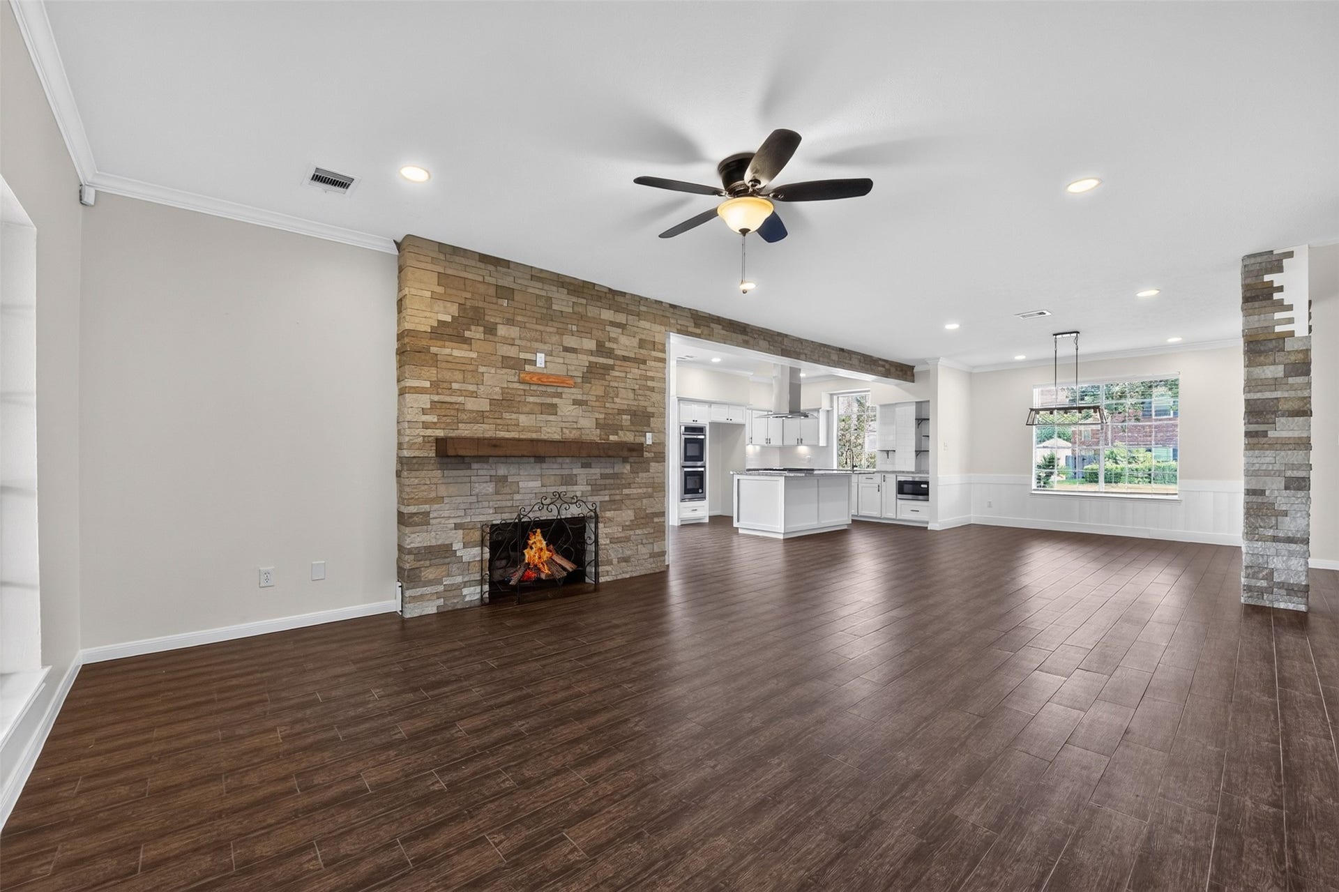 Spacious living area.