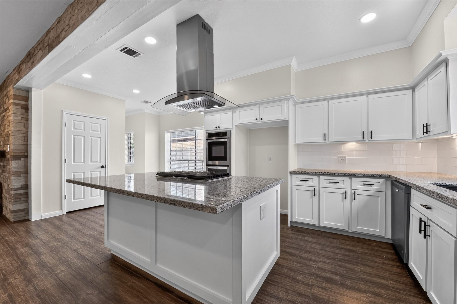 Open kitchen.