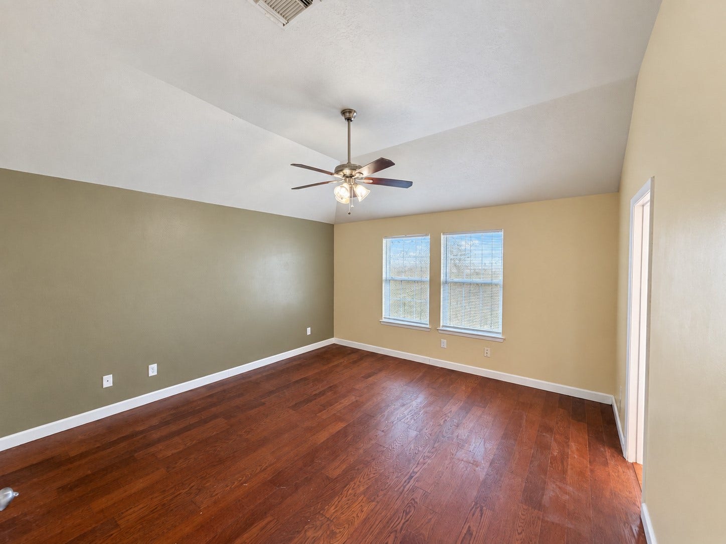 Spacious primary bedroom