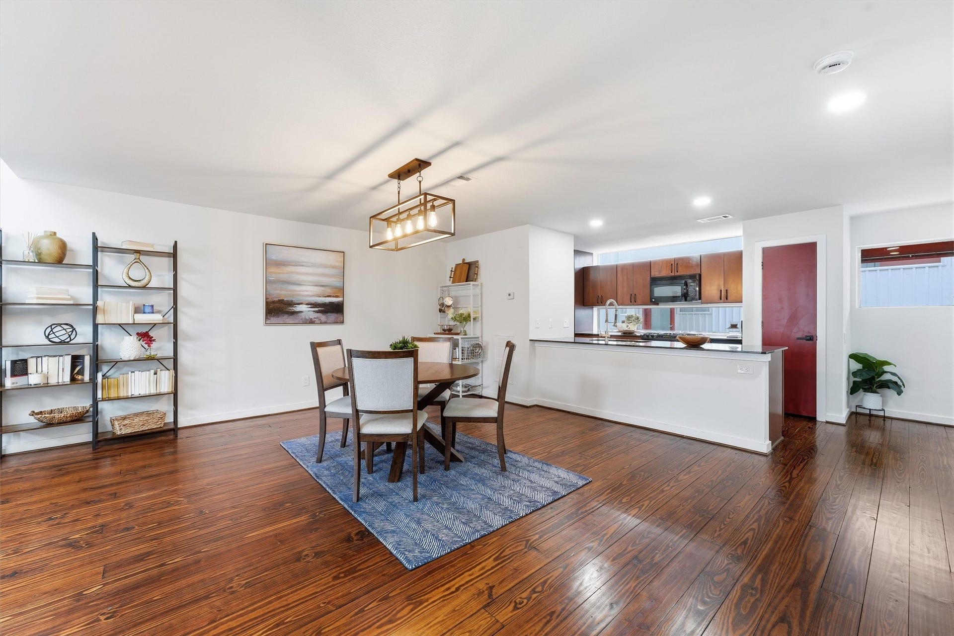 There is plenty of room in this dining area for a large table to host your family and friends!