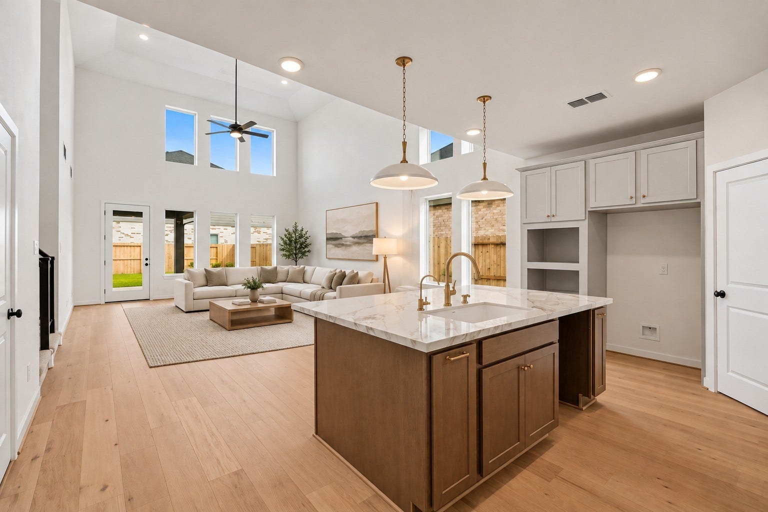 4510 Sunny Hazel Lane, Fulshear, TX 77441 Model inspired staging in the oversized family room