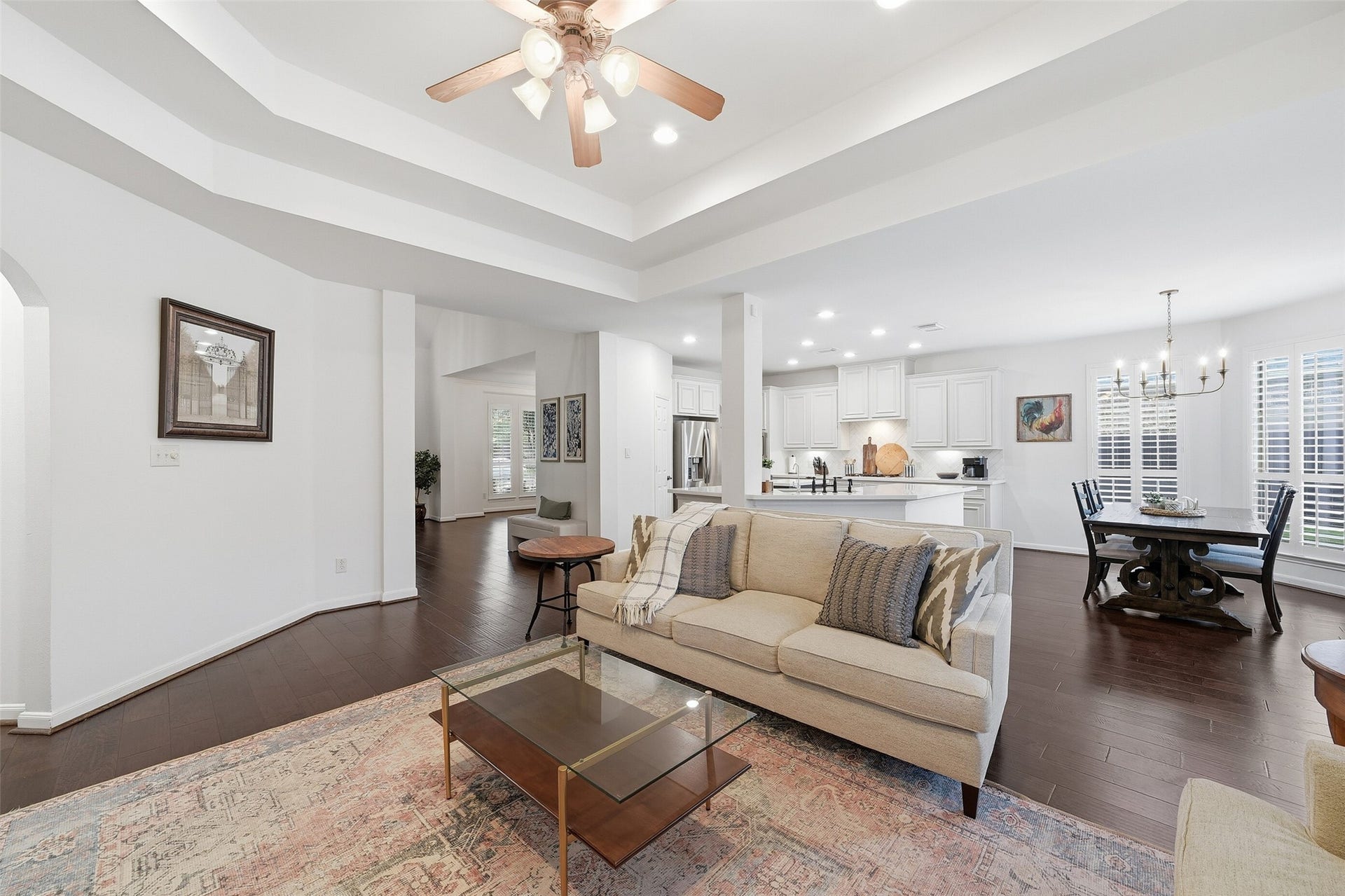 2815 Golden Larch Drive, Katy, TX 77494 Notice the beautiful tray ceiling and plantation shutters.