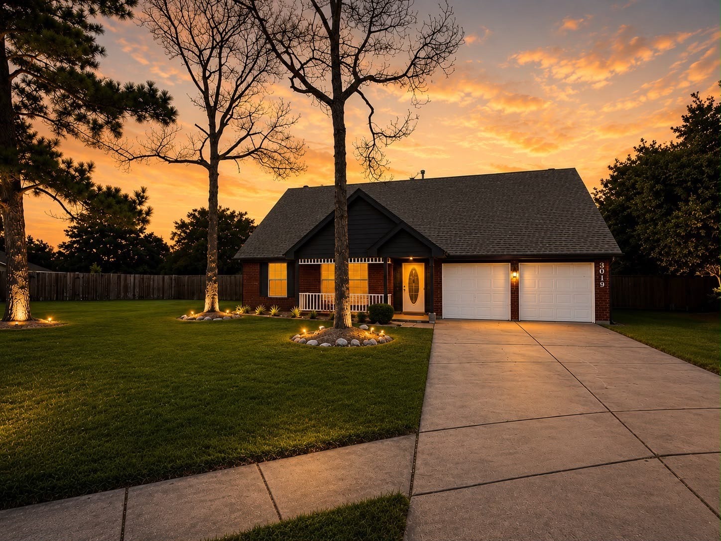 Oversized lot on a quiet cul-de-sac.