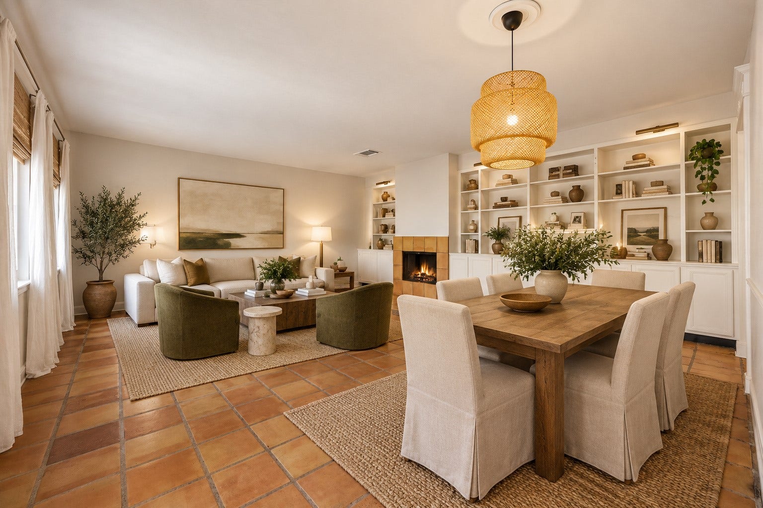 403 Anita Street, #11, Houston, TX 77006 Virtually staged - the combined living and dining area is large and welcoming.
