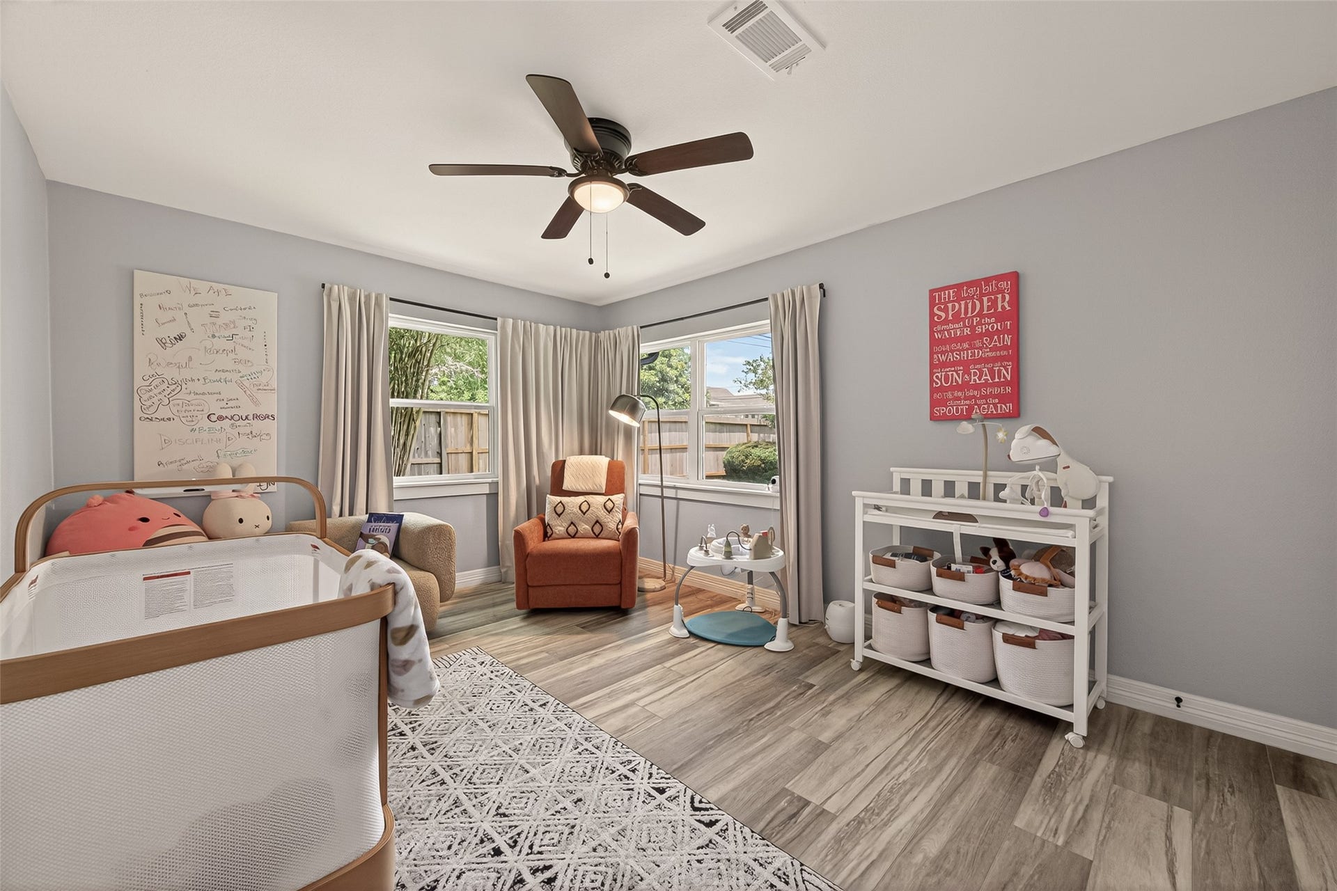 5422 Valerie Street, Bellaire, TX 77401 This additional view showcases the bedroom's bright and cozy feel.