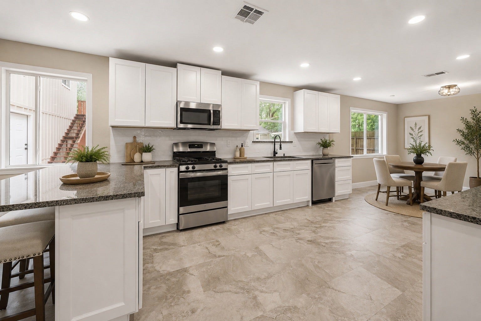 Virtually Staged Kitchen Area