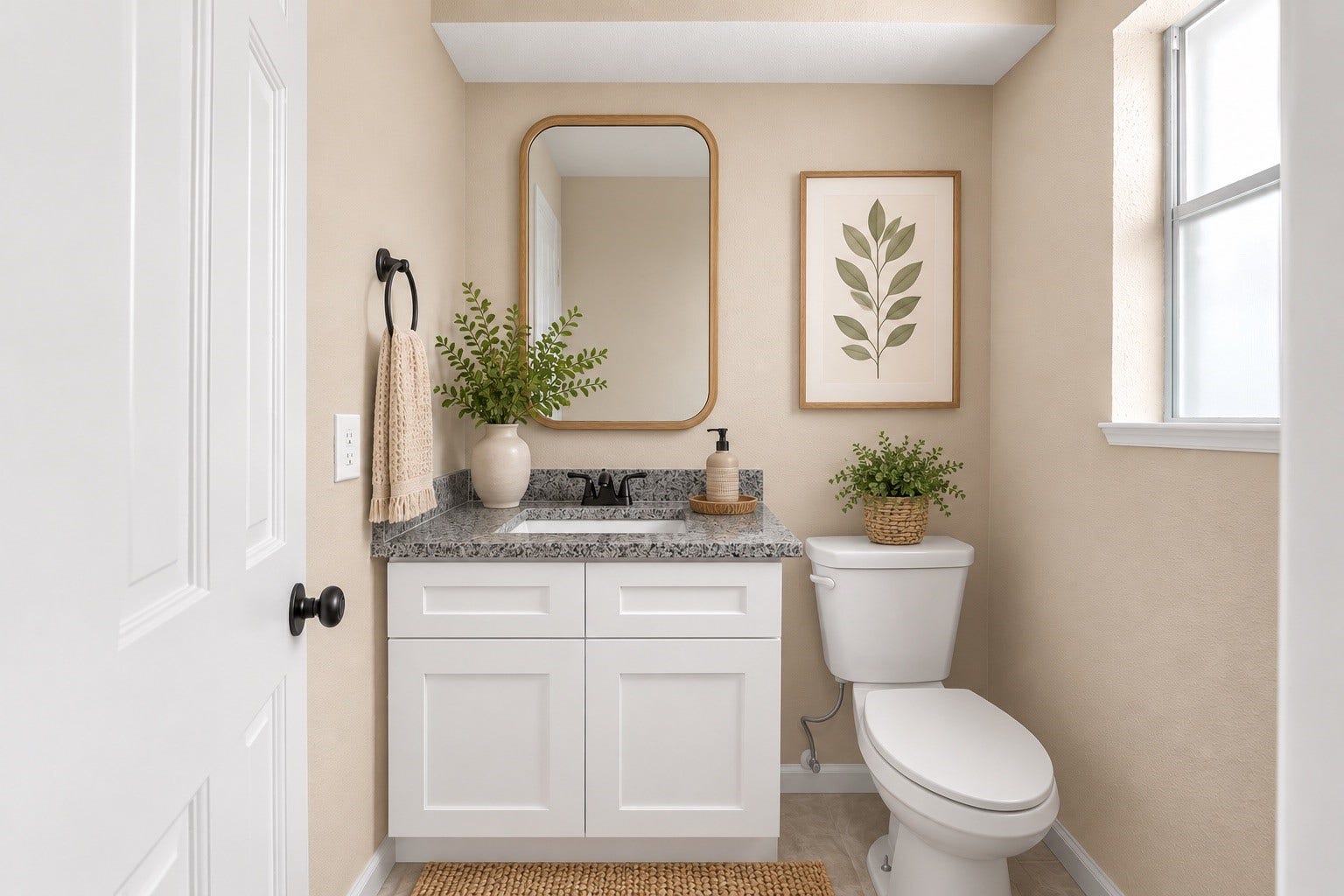 Virtually Staged Half Bath