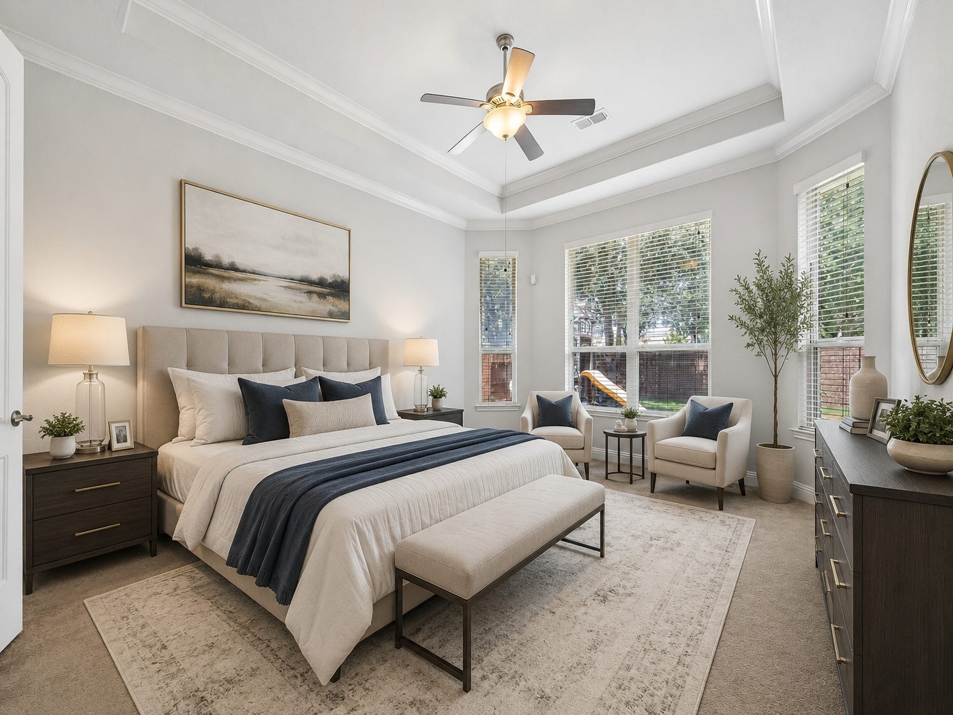 11127 Glasgill Court, Richmond, TX 77407 Spacious owner's retreat with tray ceiling and abundant natural light (Virtually Staged)