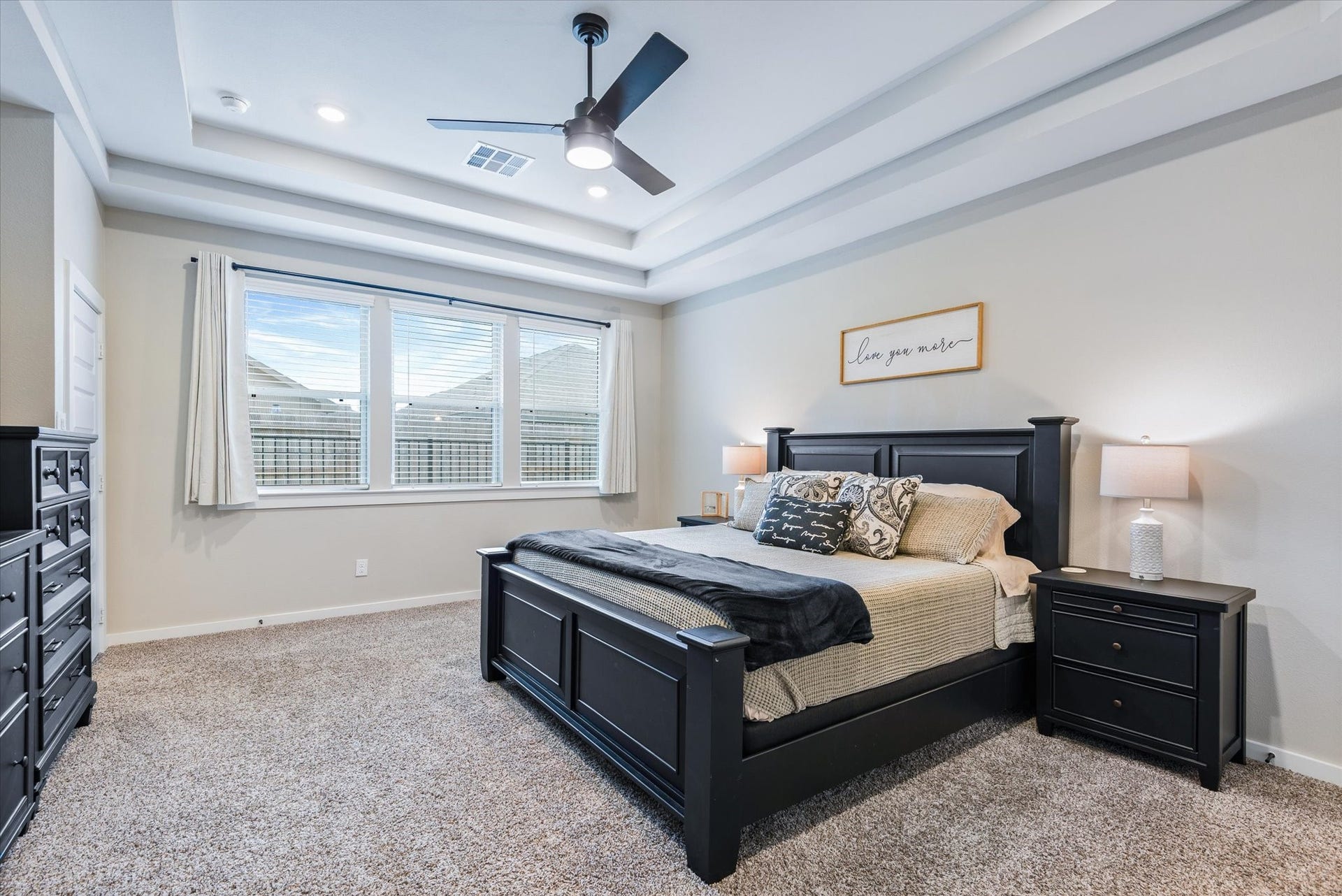 Vaulted ceilings with windows providing light