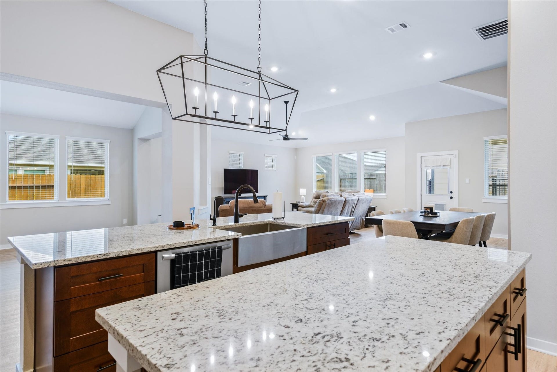 Kitchen to the living room view