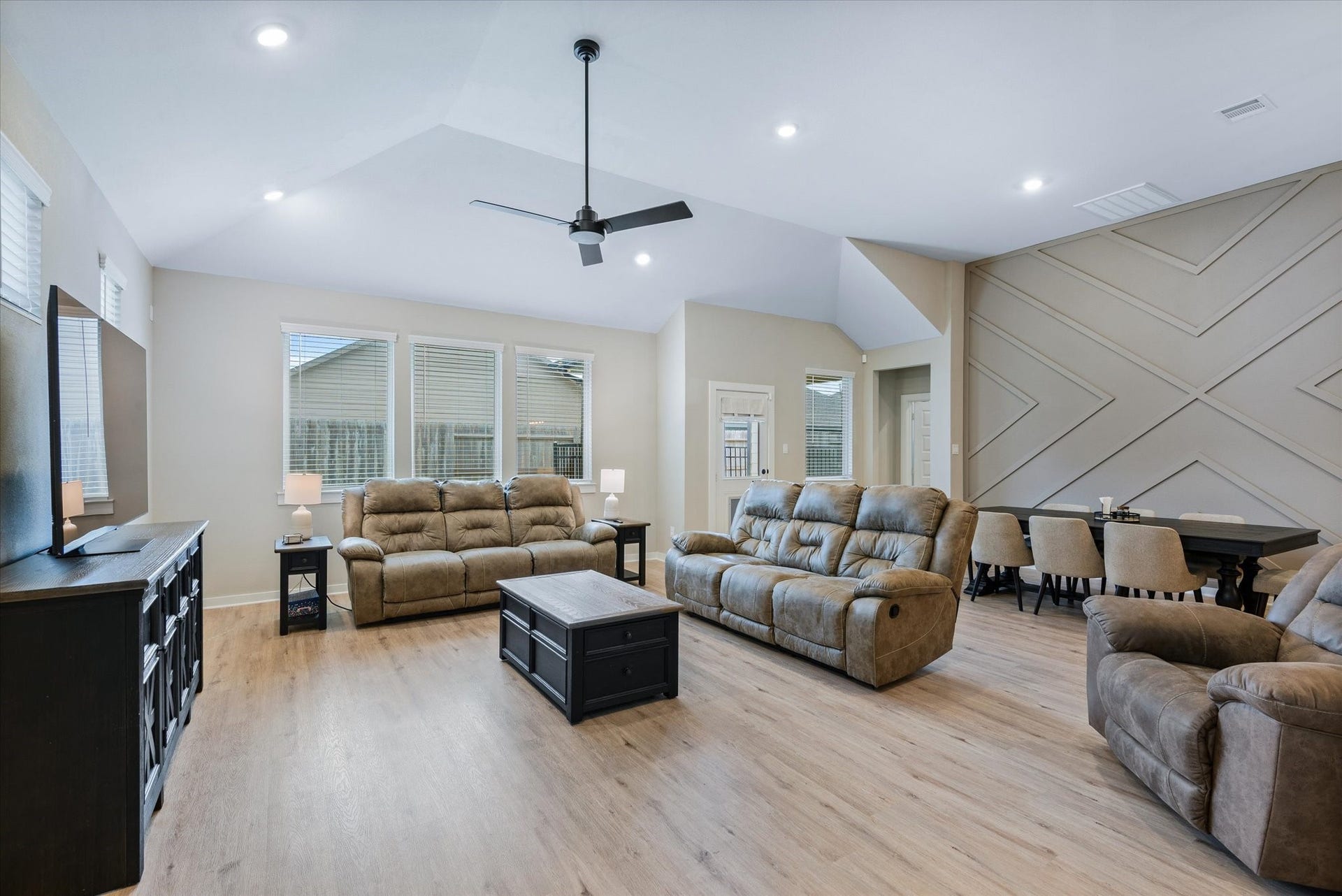 Open floor plan living room
