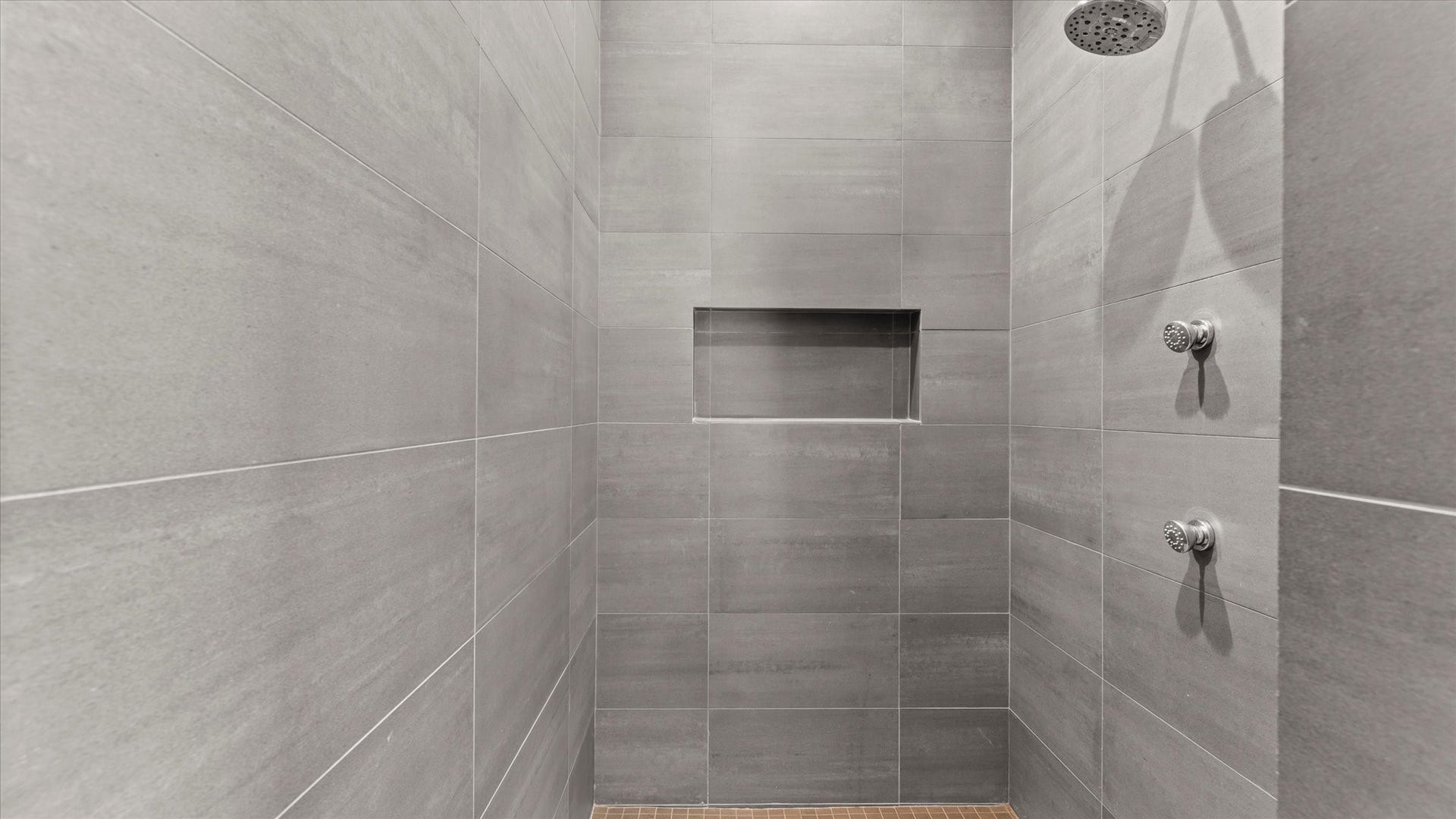 Primary bathroom shower.