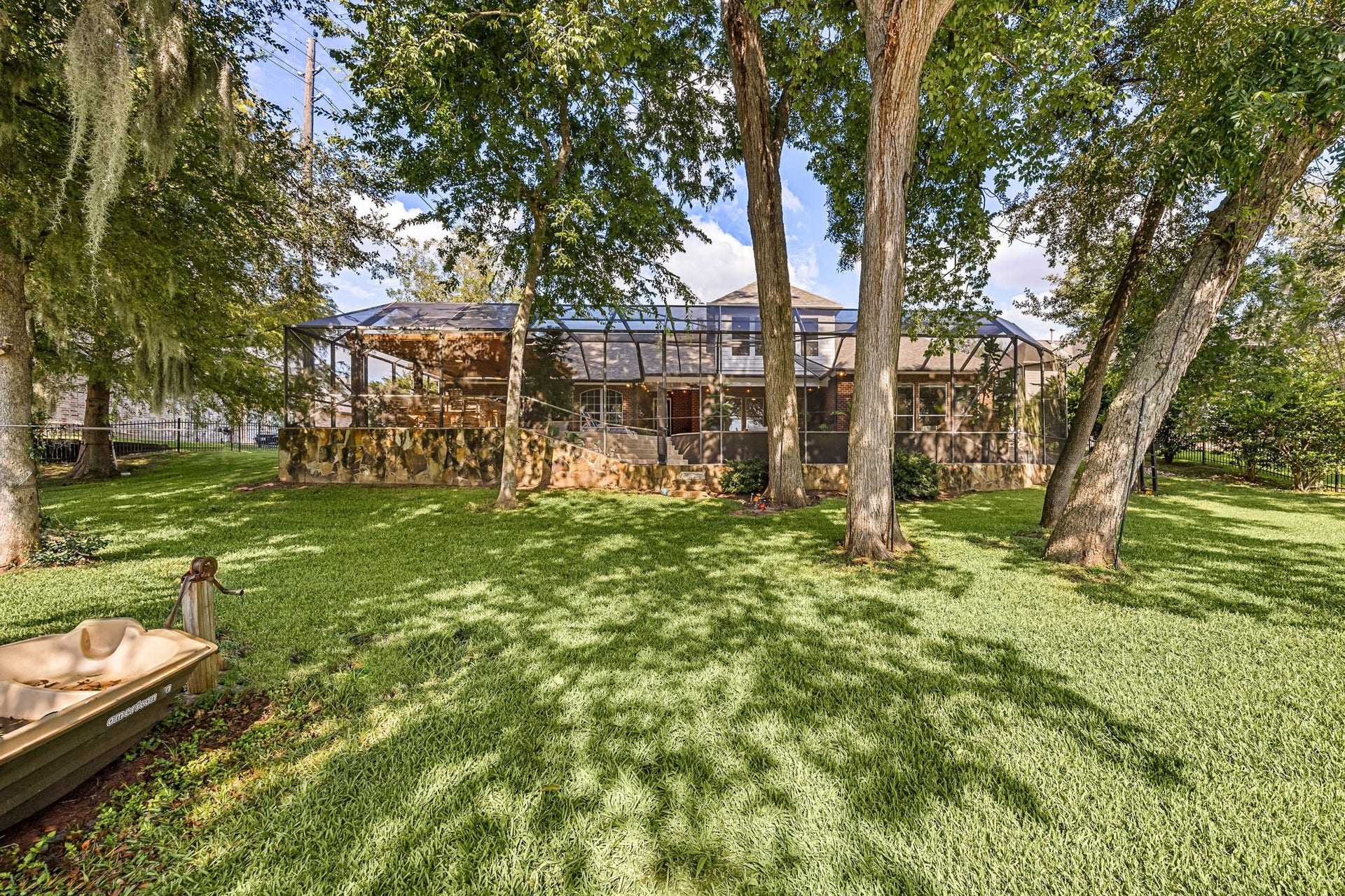 4719 Oxbow Circle W, Fulshear, TX 77441 Lots of Yard Space Between The Pool & The Lake For The Kids To Run & Play!