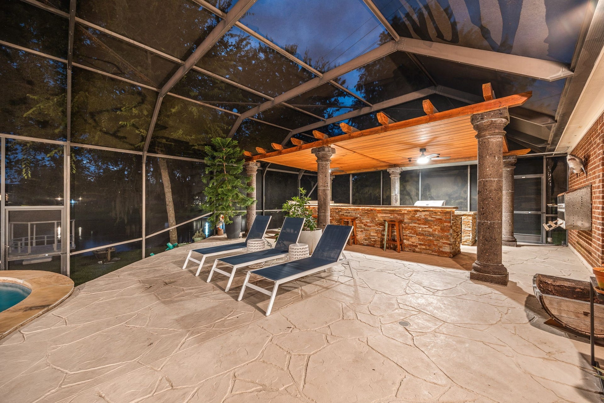 4719 Oxbow Circle W, Fulshear, TX 77441 Amazing Covered Outdoor Kitchen With Bar For Entertaining!