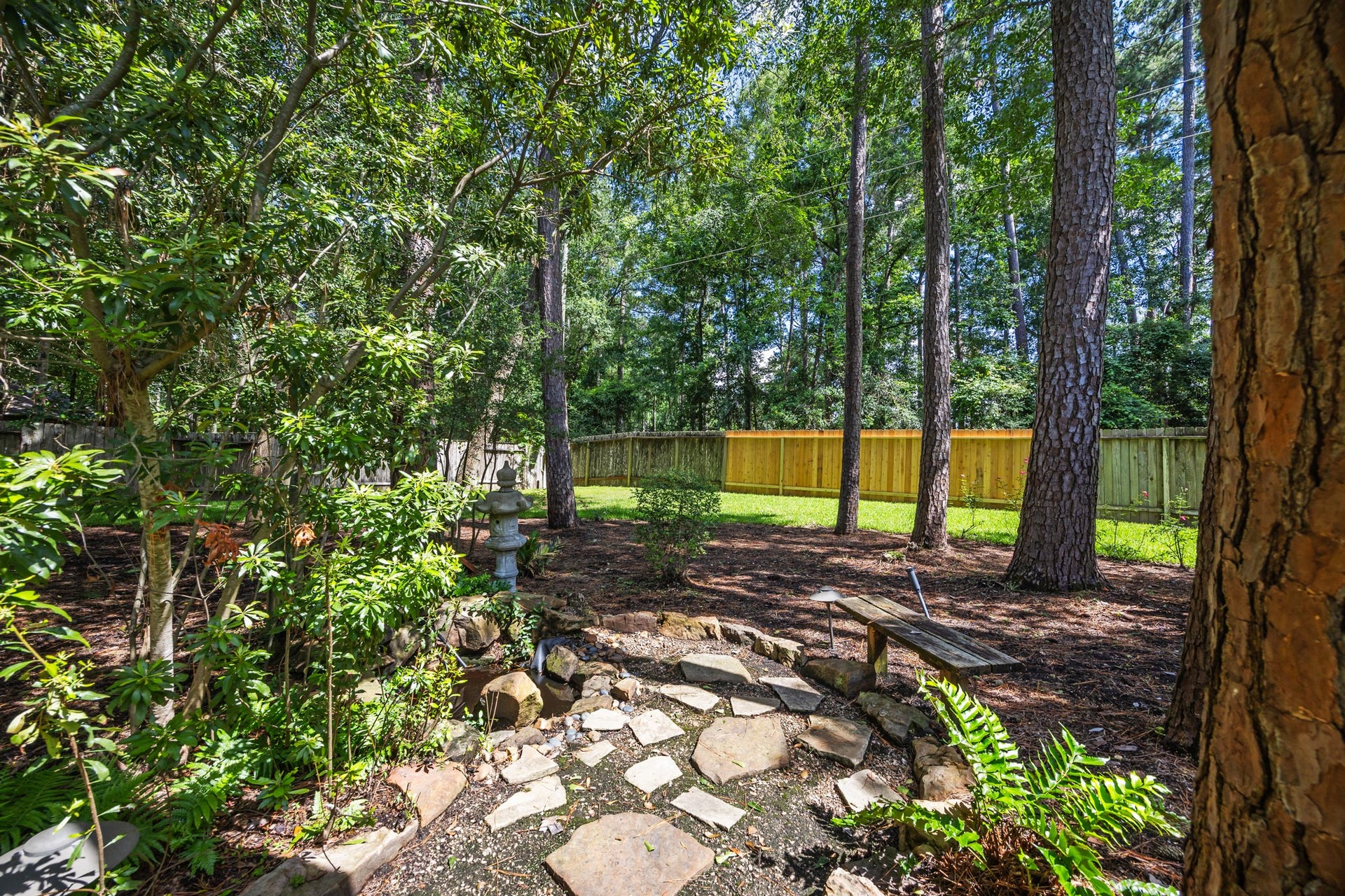2 Gilded Crest Court, The Woodlands, TX 77382 HUGE backyard with tons of privacy.