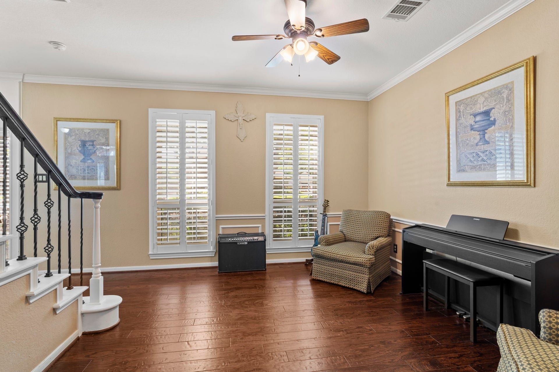3407 Autumn Bend Drive, Sugar Land, TX 77479 Expansive windows fill the dining room with natural light, creating a bright and inviting space.
