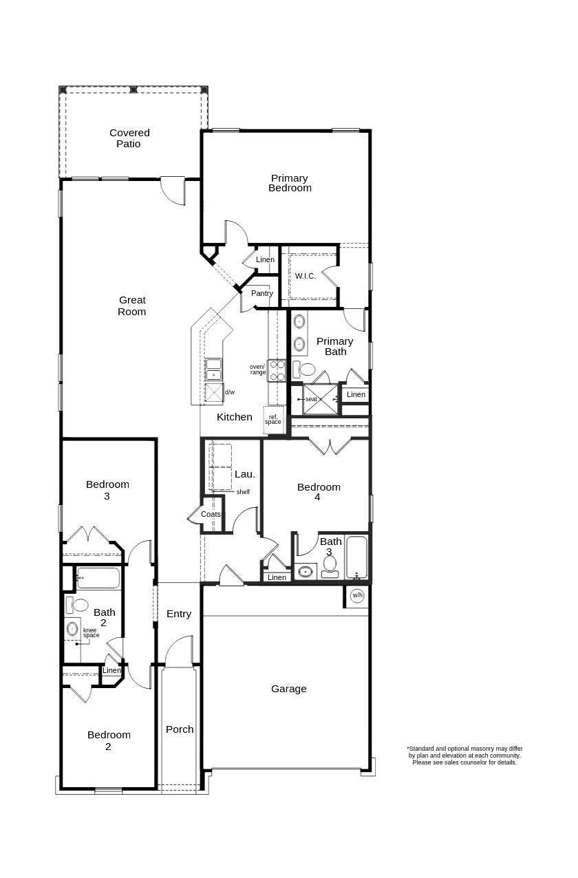 1710 Livadero Lane, Fresno, TX 77545 This floor plan features 4 bedrooms, 2 full baths, and over 1,800 square feet of living space.