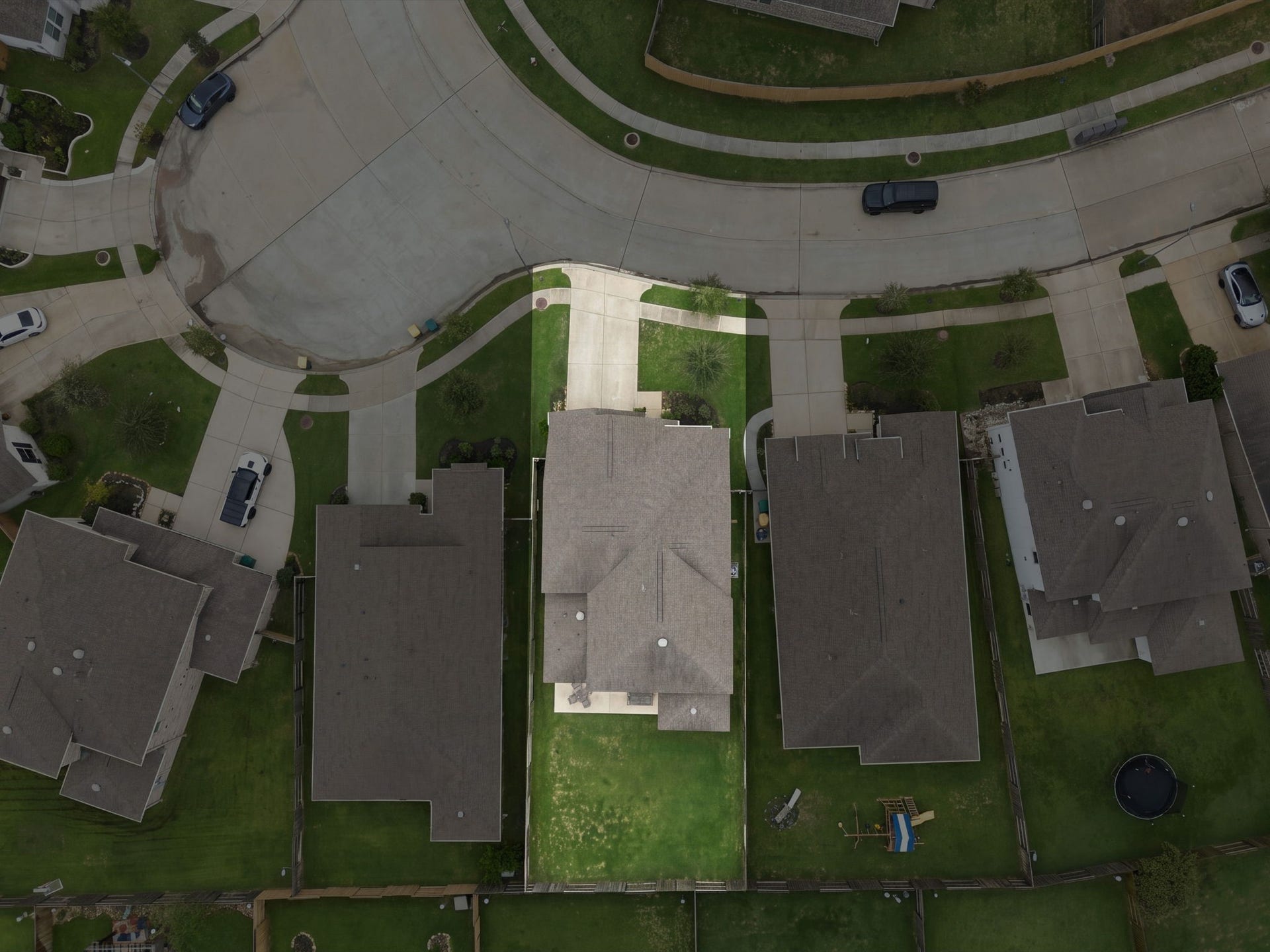 The home is located on a half cul de sac.