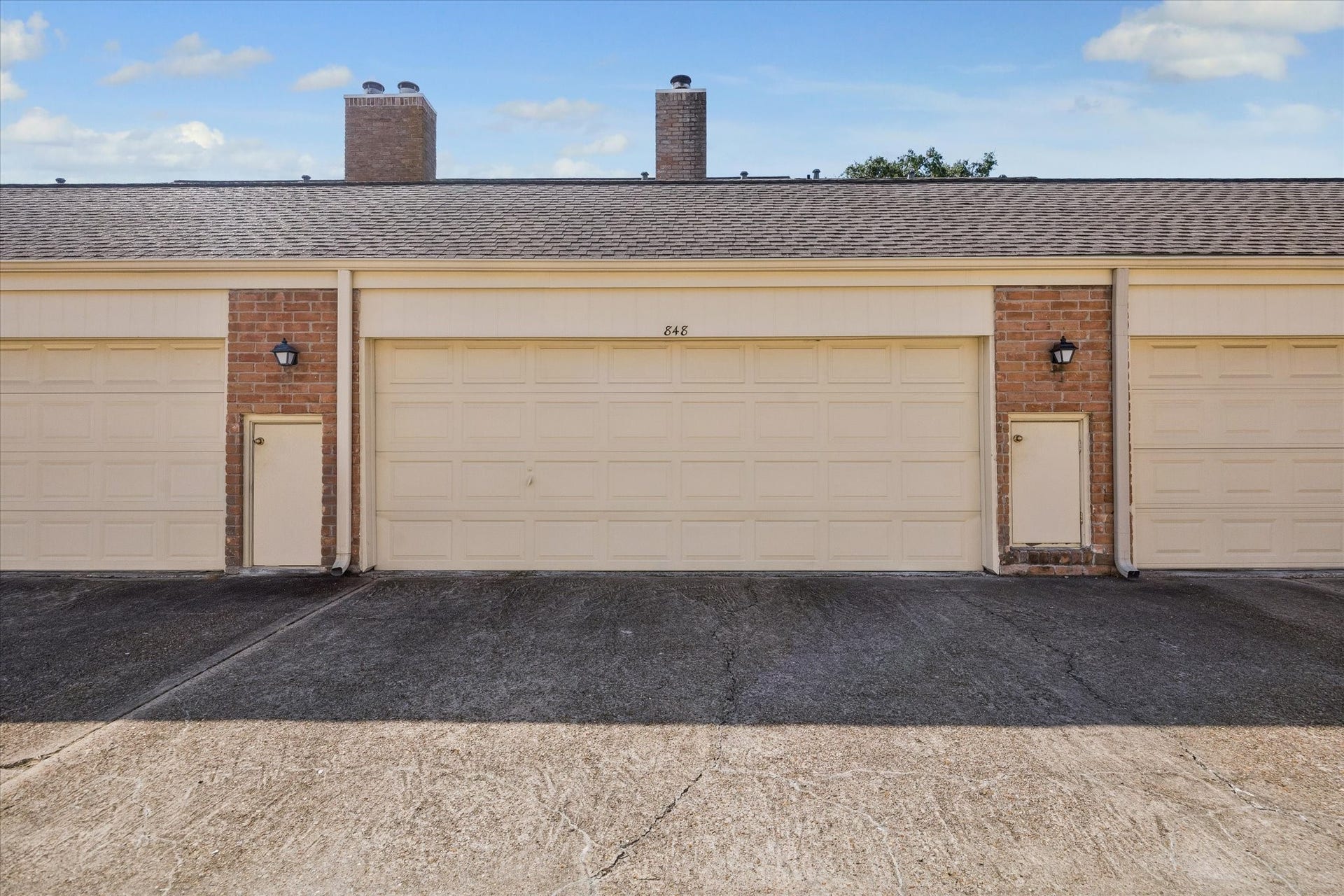 Two car detached garage.