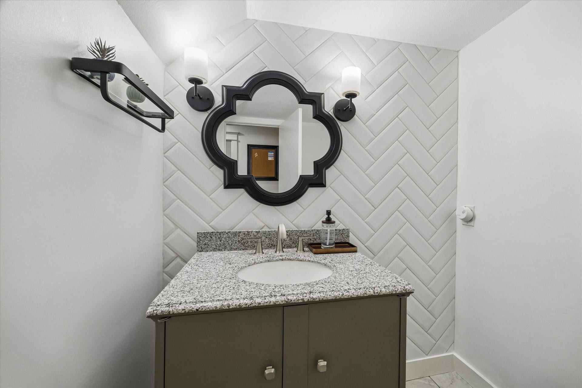 First floor half bath.