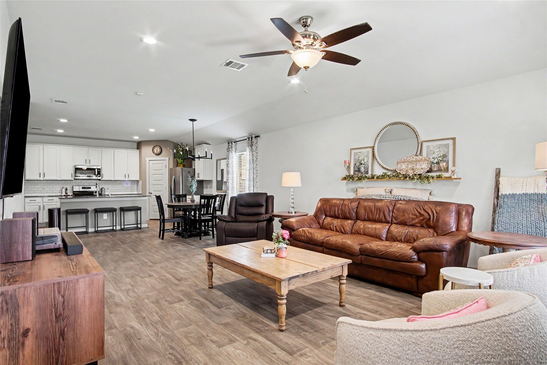 This view if from the back of the home, looking towards the front of the home.