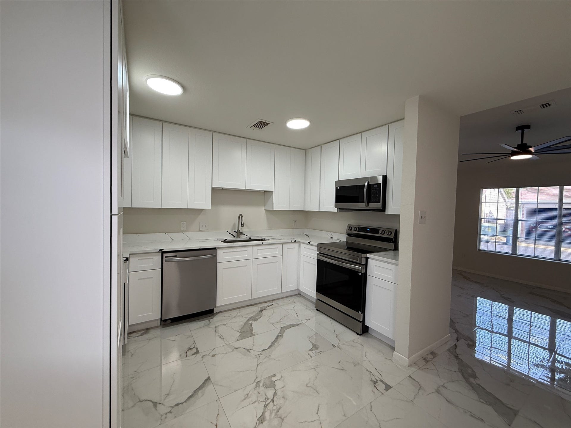 Remodeled kitchen.