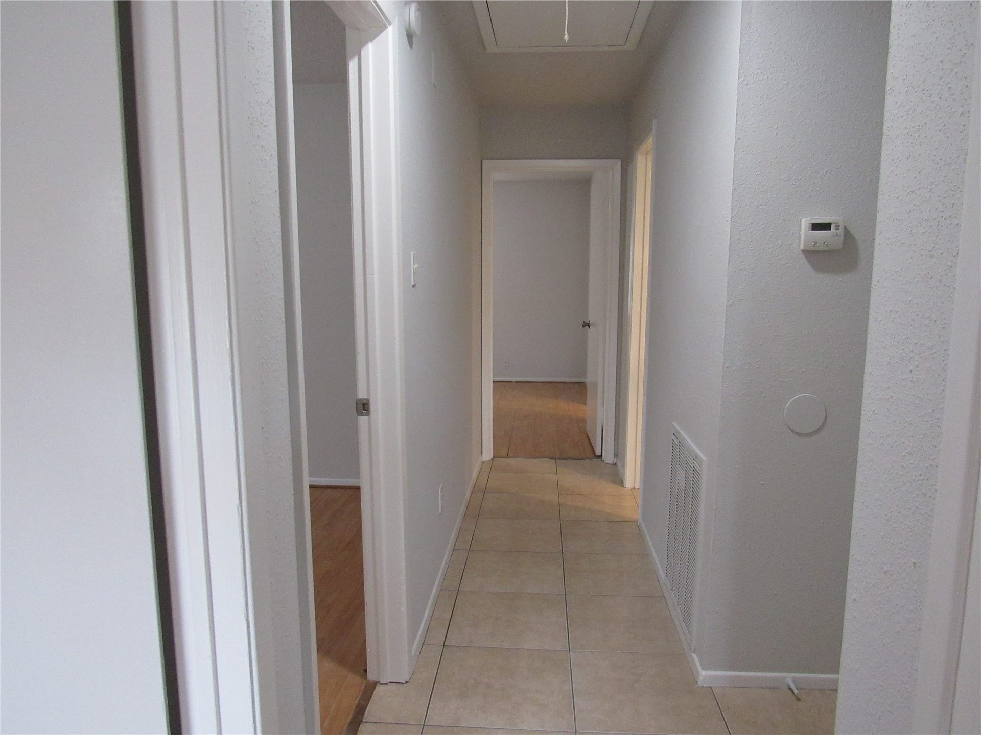 View of hallway leading to Master Bedroom.