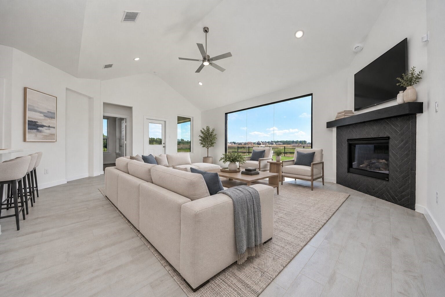 3072 Spoolwood Trail, Magnolia, TX 77355 Virtually Staged - Living Room.