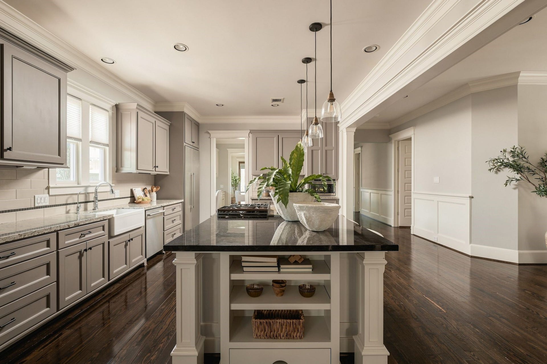 2012 Harvard Street, Houston, TX 77008 Youll find a massive island with seating and integrated storage, plus a classic apron-front sink.