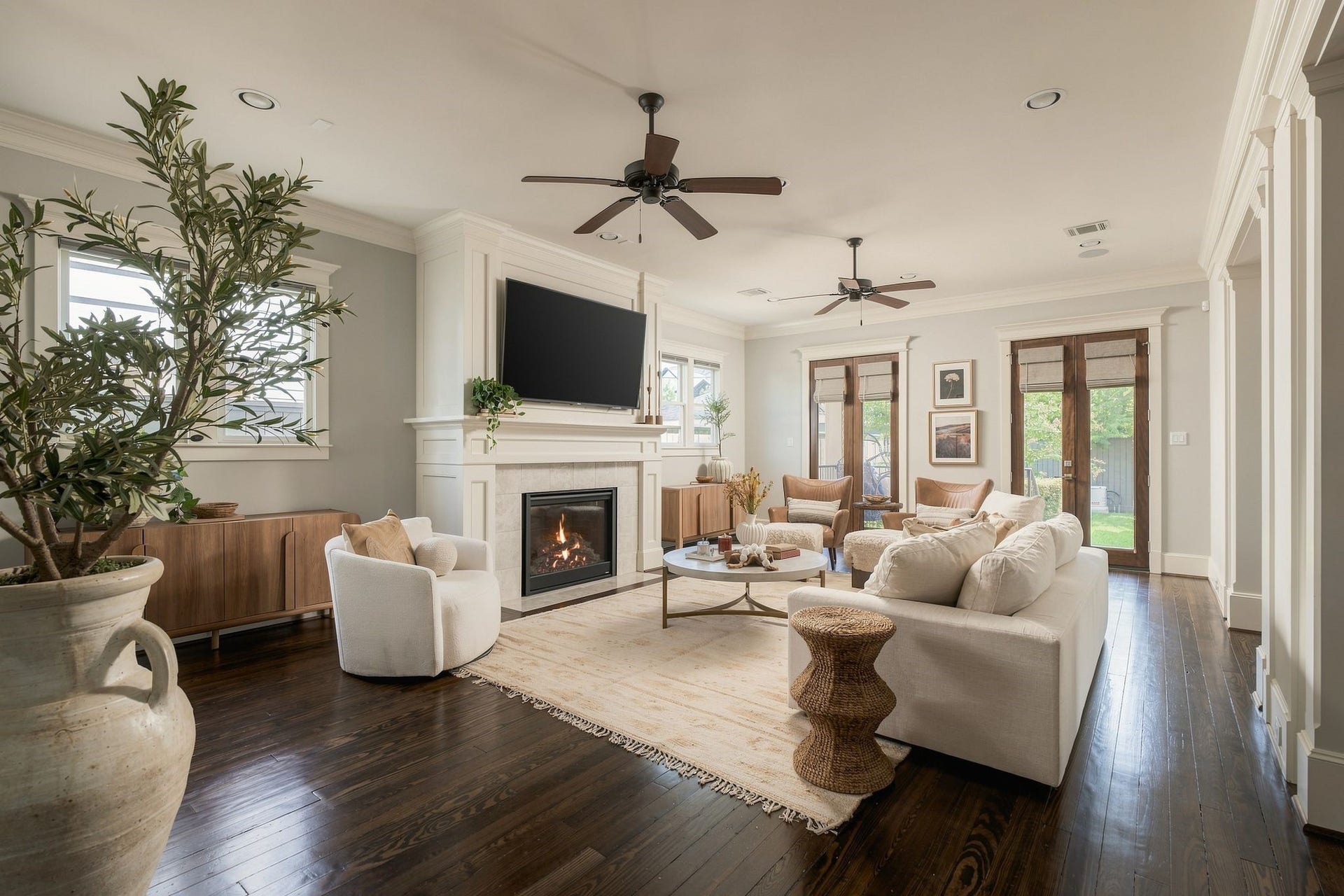 2012 Harvard Street, Houston, TX 77008 French doors open directly to the backyard, creating a seamless connection to the outdoors.