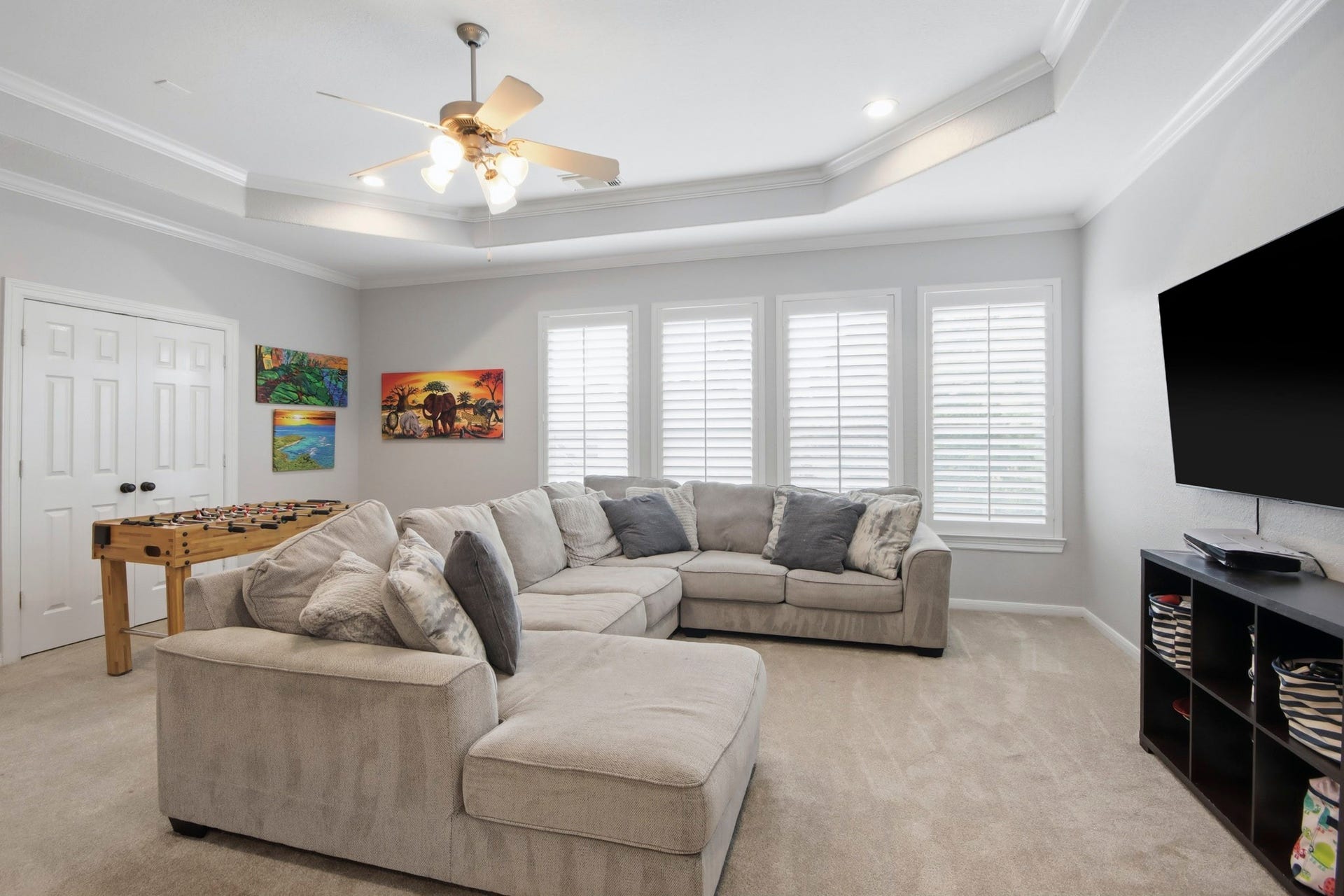 upstairs game room.