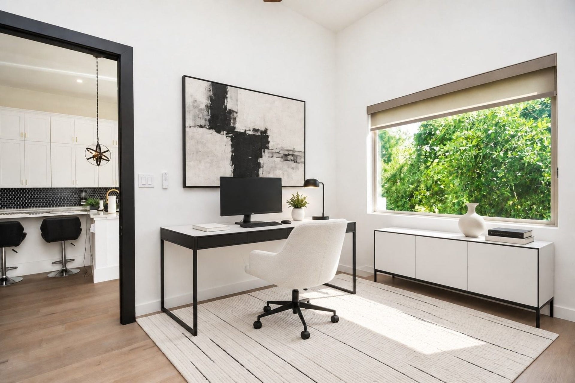 4031 Lanark Lane, #B, Houston, TX 77025 This bright 'flex' bedroom can become anything your family and lifestyle needs; with a huge picture window, easily maintained flooring, and good wall/floor space, perhaps, for home office or game room use.