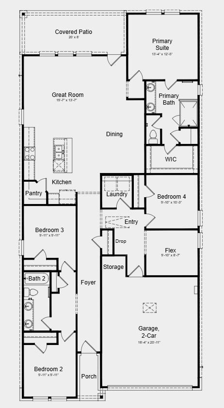 18134 Prairie Run Lane, Hockley, TX 77447 Floor Plan