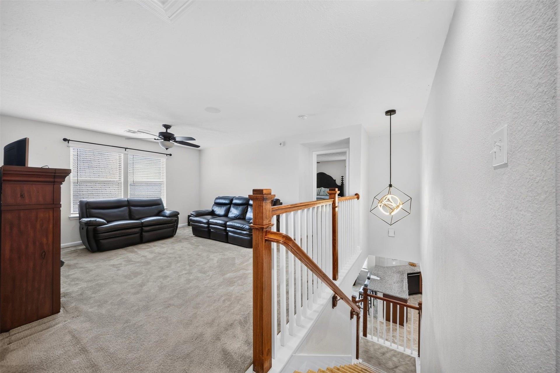 2627 White Bluff Lane, Houston, TX 77038 Stairs from 1st to game room on 2nd floor