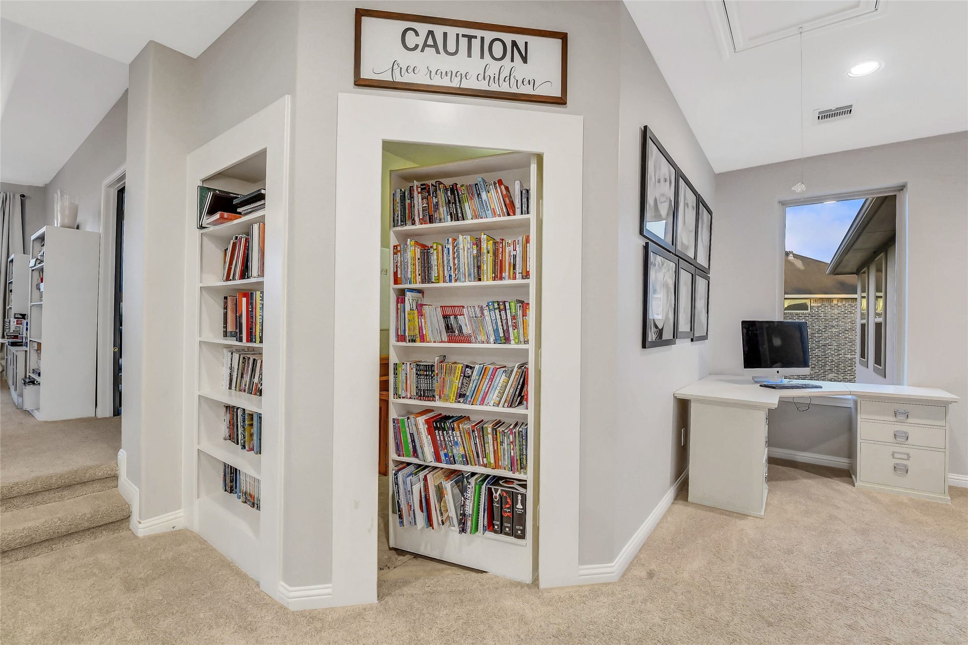 5410 Briarcliff Lane, Fulshear, TX 77441 Hidden room located behind the bookcases.