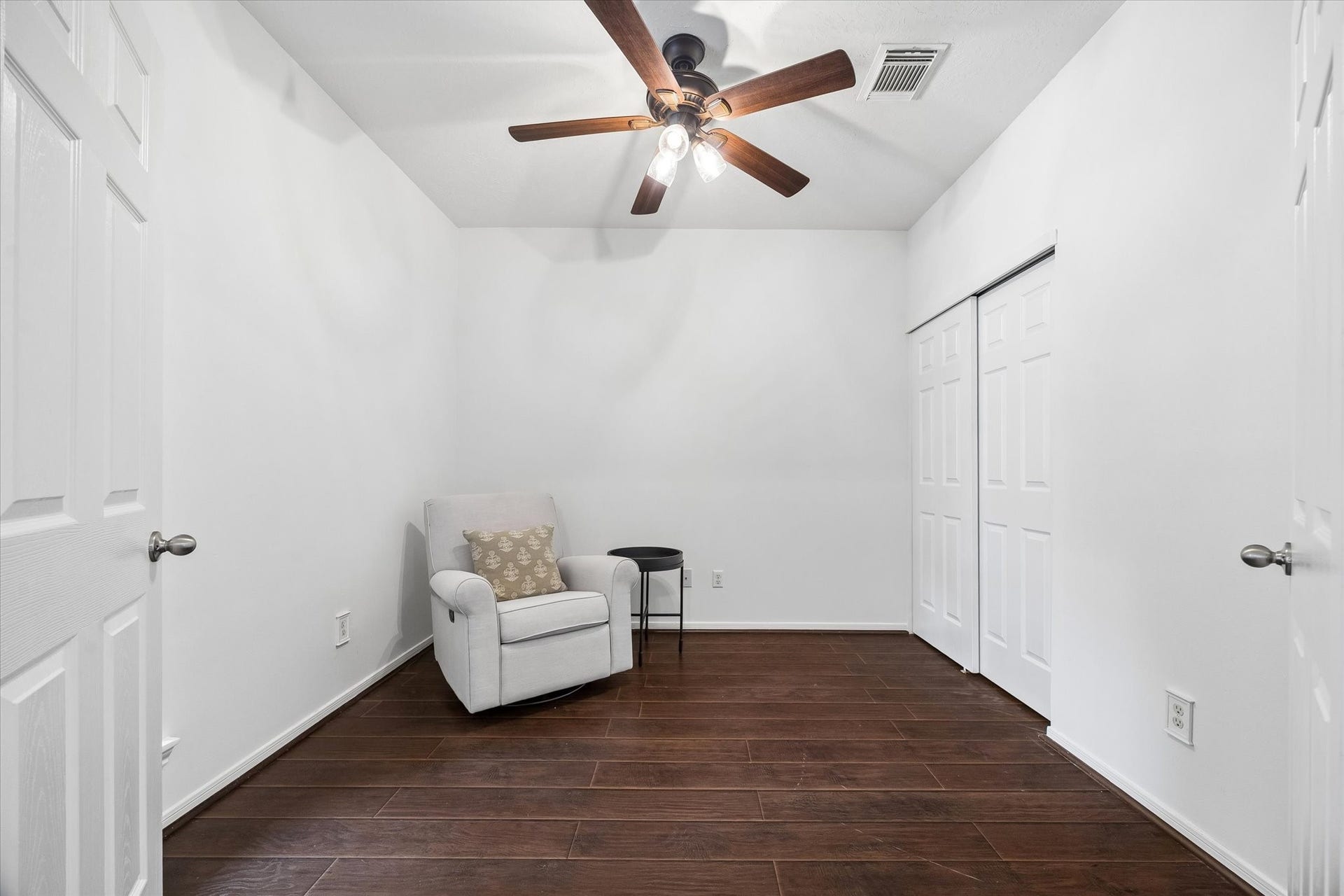Versatile flex room with a closet offers options for a home office, playroom, hobby room or additional guest space.