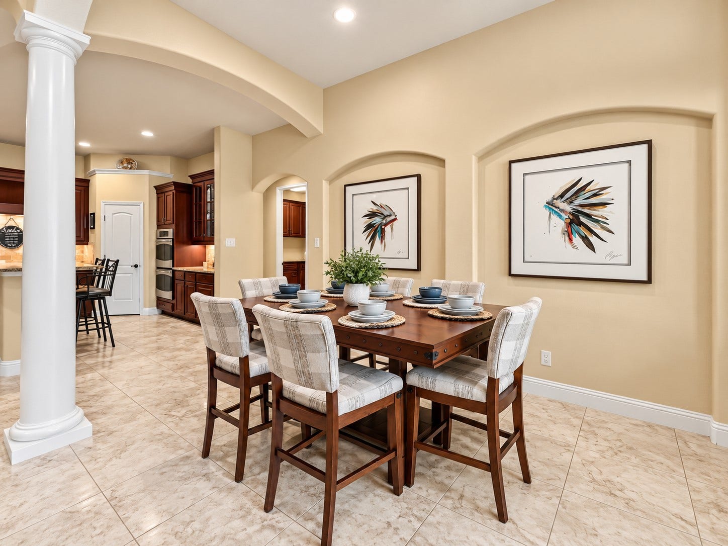 59 Tioga Place, Tomball, TX 77375 The dining area flows naturally from the kitchen and living room, making it easy to enjoy meals without missing out on the conversation.