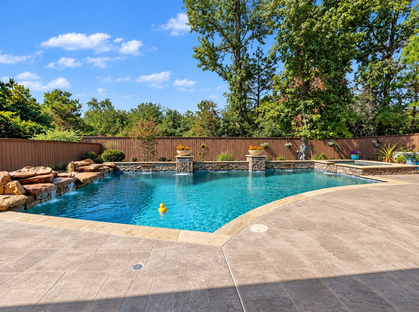 59 Tioga Place, Tomball, TX 77375 Get a closer look at the pool, the centerpiece of a backyard designed for enjoying the outdoors and making the most of warm-weather days.