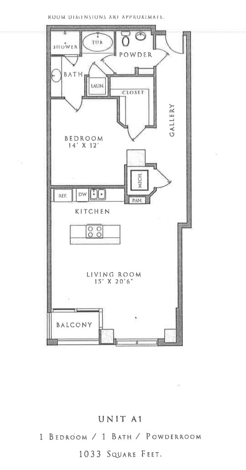 Smart design 1,033 sq ft floorplan with no wasted space!